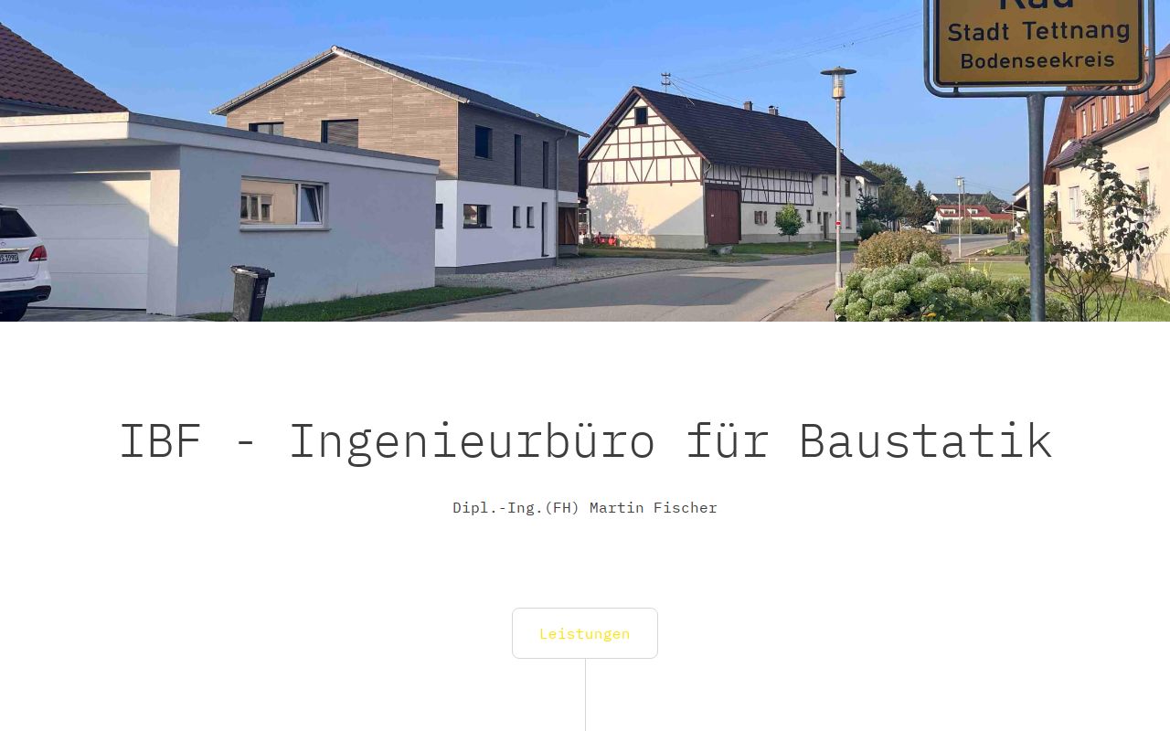 IBF - Ingenieurbüro für Baustatik, Martin Fischer - Neukirch